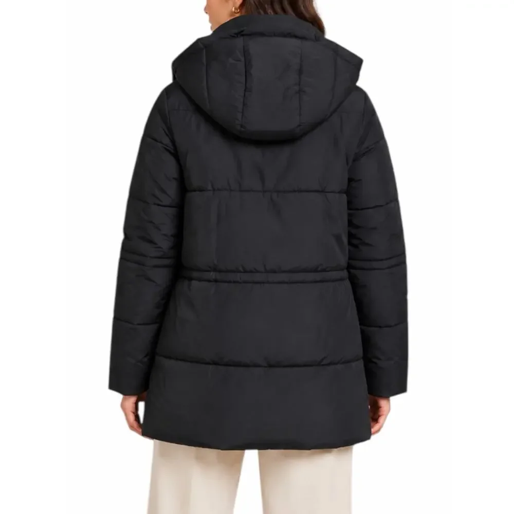 J. Crew New Chateau Puffer Coat Water Resistant Black Size M